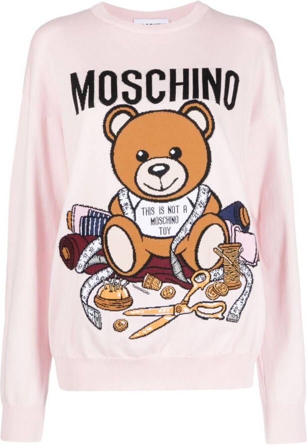 Moschino Trui met print Roze