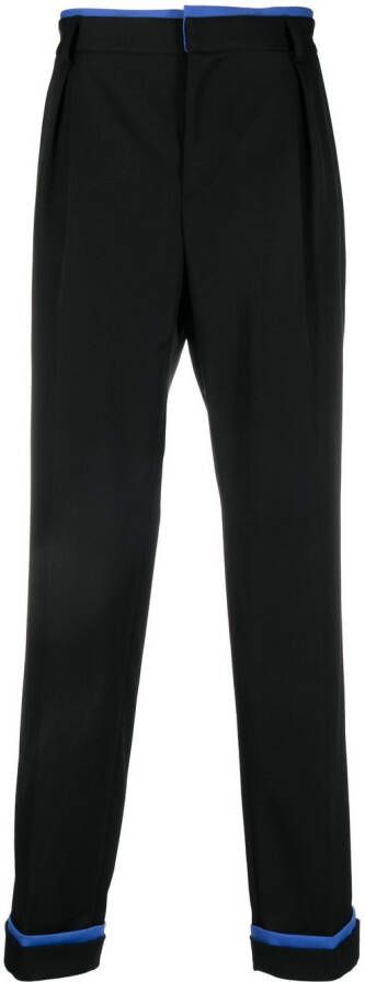 Moschino Tweekleurige pantalon Zwart