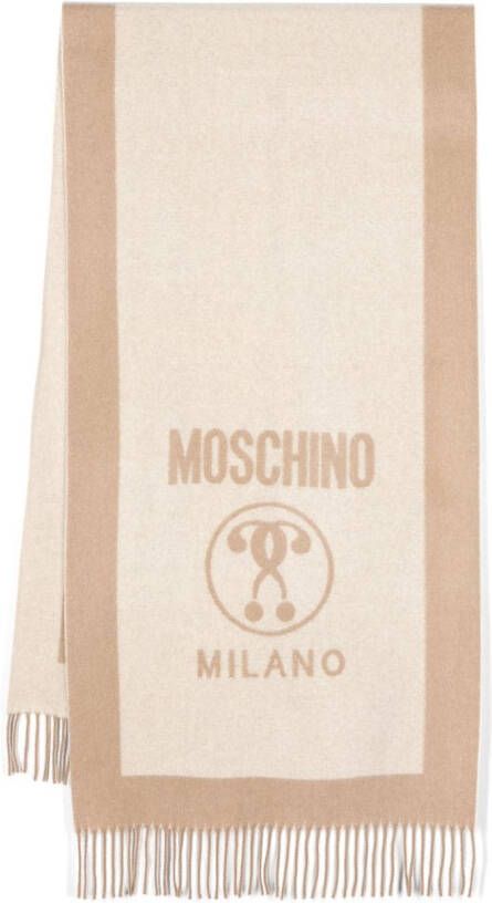 Moschino Tweekleurige sjaal Bruin
