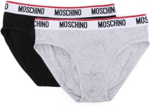 Moschino Slip met logoband Grijs