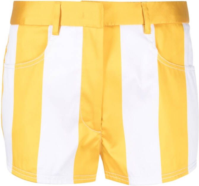 Moschino Gestreepte shorts Geel