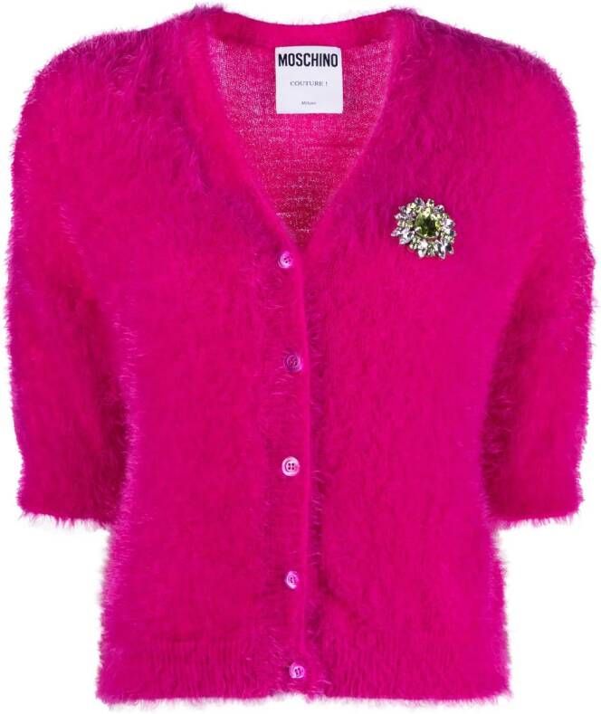 Moschino Vest met broche Roze