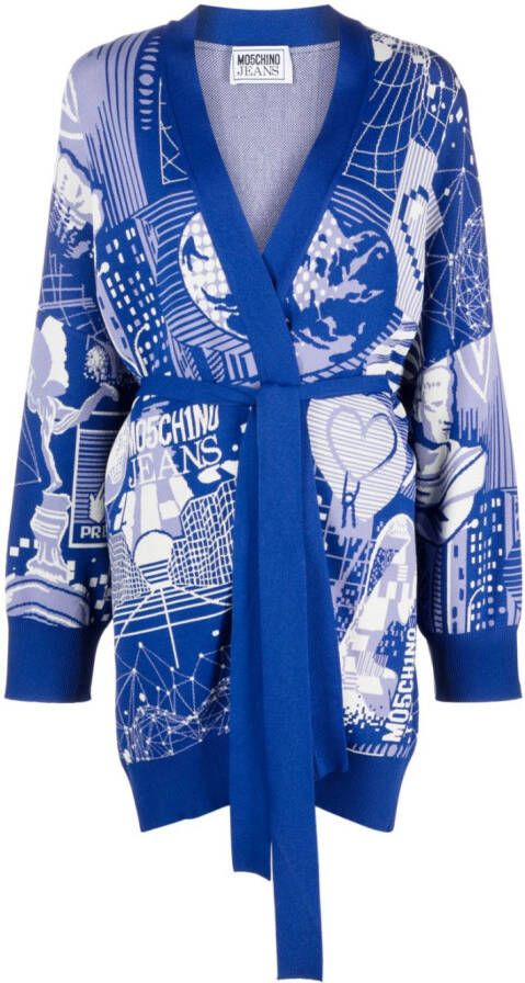Moschino Vest met print Blauw