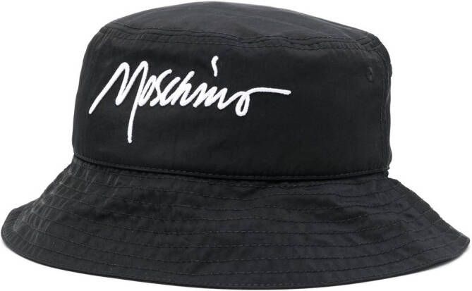 Moschino Vissershoed met logoprint Zwart