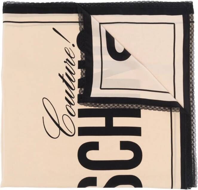 Moschino Zijden sjaal Beige