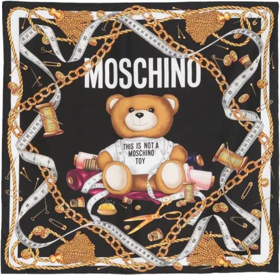 Moschino Zijden sjaal Zwart