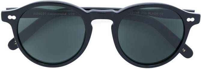 Moscot matte zonnebril met rond montuur Zwart