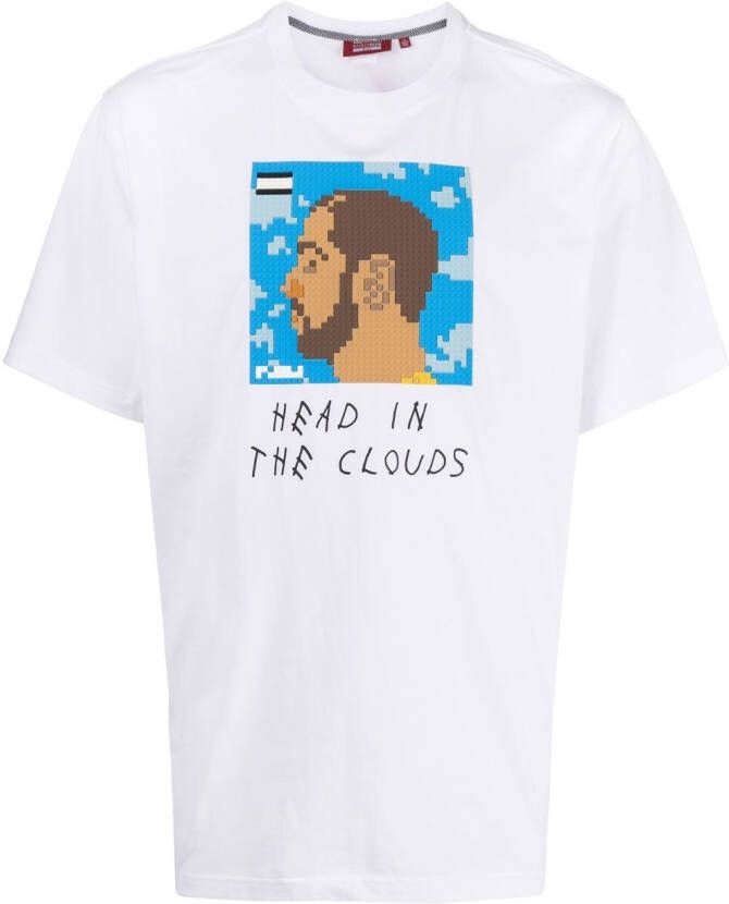 Mostly Heard Rarely Seen 8-Bit T-shirt met grafische print Wit