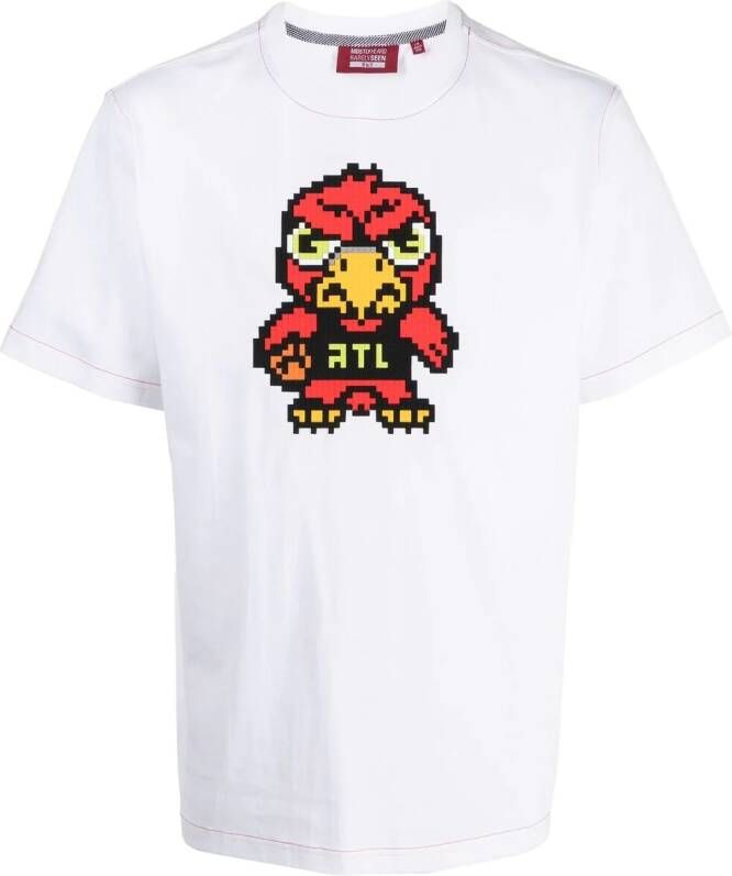 Mostly Heard Rarely Seen 8-Bit T-shirt met grafische print Wit