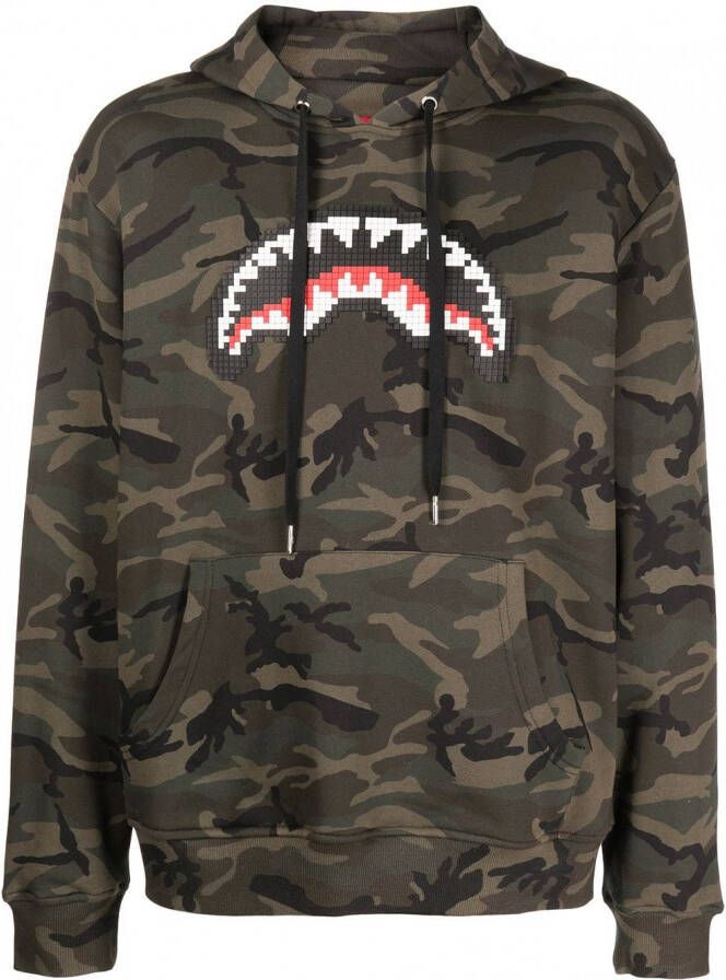 Mostly Heard Rarely Seen 8-Bit Hoodie met camouflageprint Groen