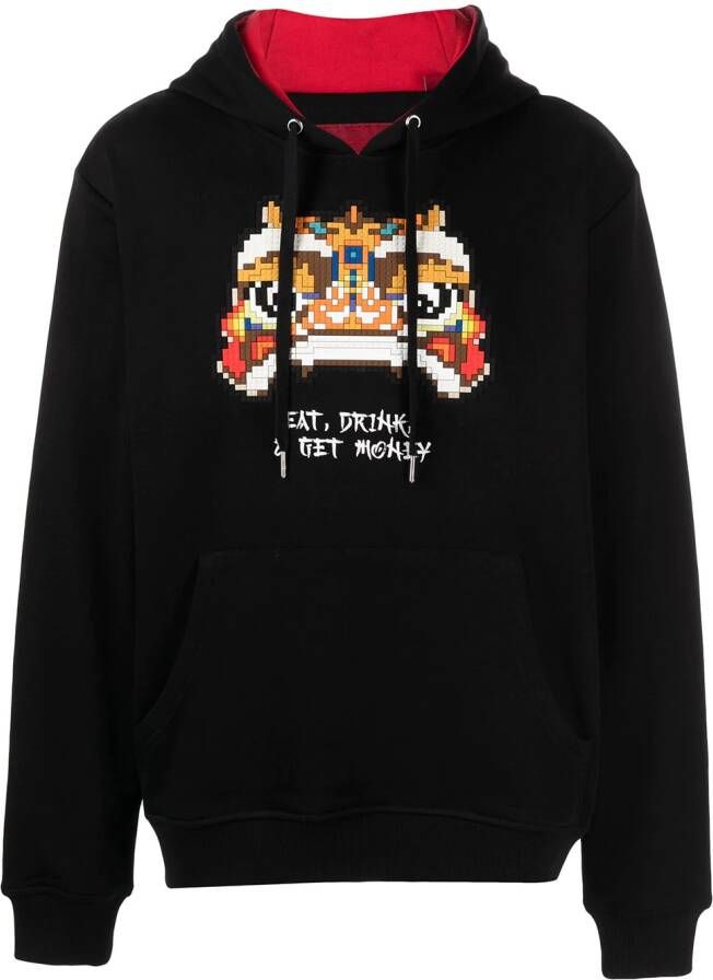 Mostly Heard Rarely Seen 8-Bit Hoodie met tekst Zwart
