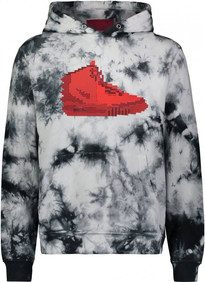 Mostly Heard Rarely Seen 8-Bit Hoodie met tie-dye print Zwart