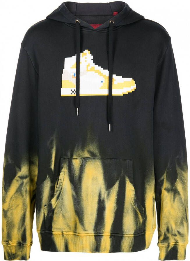 Mostly Heard Rarely Seen 8-Bit Hoodie met tie-dye print Zwart