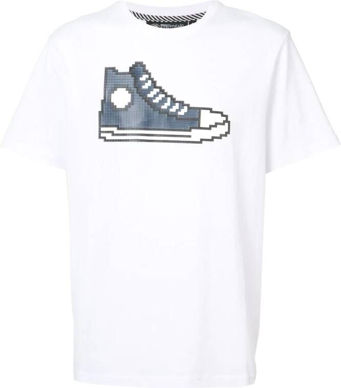 Mostly Heard Rarely Seen 8-Bit Navy Chucks T-shirt Wit