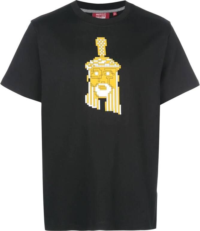 Mostly Heard Rarely Seen 8-Bit T-shirt met Jezus print Zwart