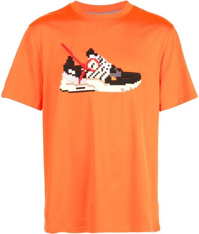 Mostly Heard Rarely Seen 8-Bit T-shirt met print Oranje