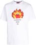 Mostly Heard Rarely Seen 8-Bit T-shirt met vlammenprint Wit - Thumbnail 1