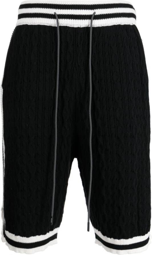 Mostly Heard Rarely Seen Kabelgebreide shorts Zwart