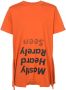 Mostly Heard Rarely Seen upside down logo T shirt heren katoen XXS Oranje - Thumbnail 1