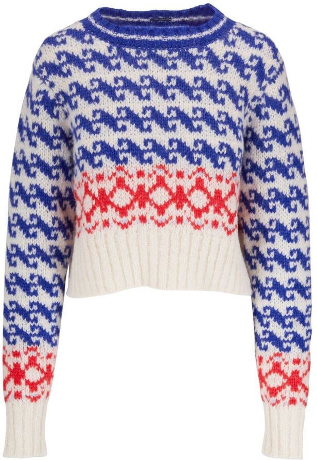 MOTHER Cropped trui Blauw
