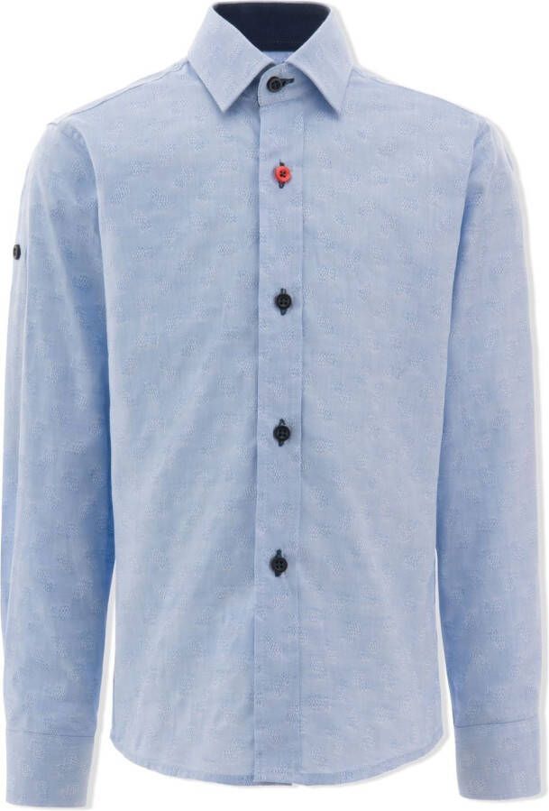 Moustache Shirt met ananasprint Blauw