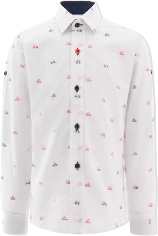 Moustache Shirt met print Wit