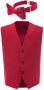 Moustache Gilet en vlinderdas Rood - Thumbnail 1