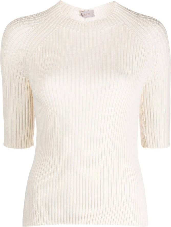 MRZ Top met cropped mouwen Beige