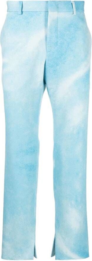 MSFTSrep Broek met tie-dye effect Blauw