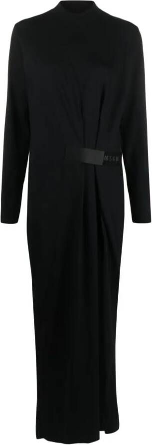 MSGM Asymmetrische maxi-jurk Zwart