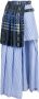 MSGM Asymmetrische midi-rok Blauw - Thumbnail 1