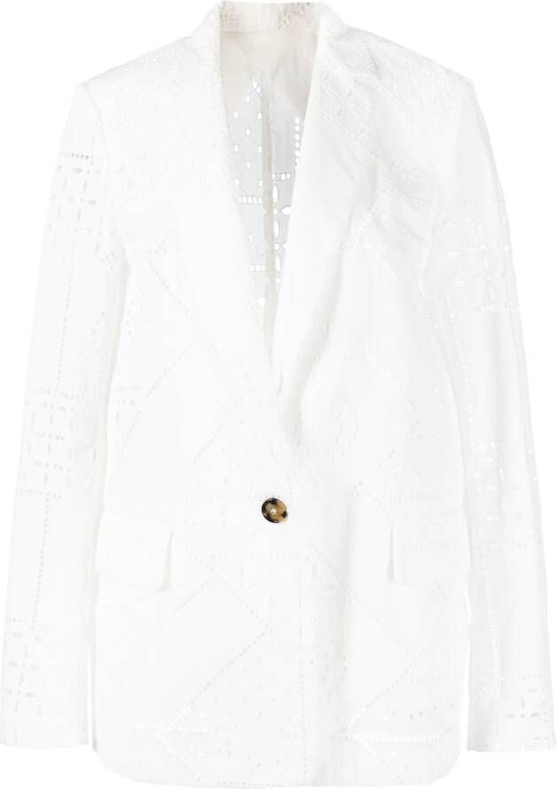 MSGM Blazer met broderie anglaise Wit