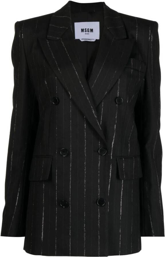 MSGM Blazer met dubbele rij knopen Zwart