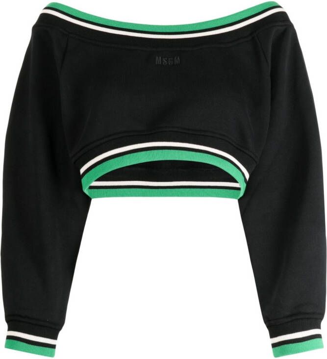 MSGM Sweater met boothals Zwart