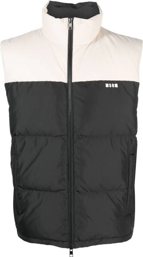 MSGM Bodywarmer met hoge hals Zwart