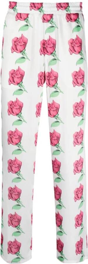 MSGM Broek met bloemenprint Wit
