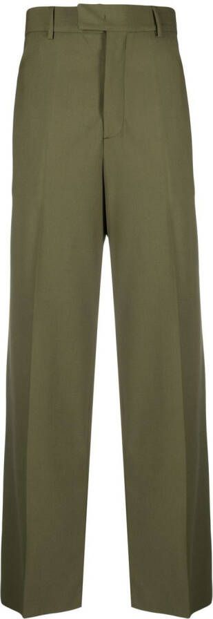 MSGM Broek met streepdetail Groen