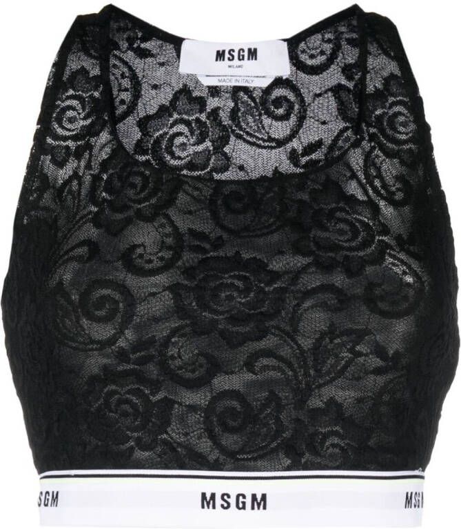 MSGM Cropped top Zwart