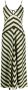 MSGM Jurk met chevronprint Beige - Thumbnail 1