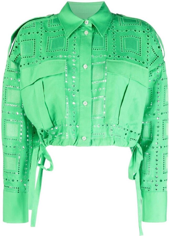 MSGM Cropped blouse Groen