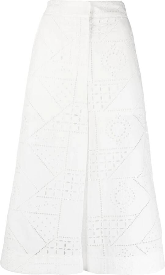 MSGM Culotte met borduurwerk Wit