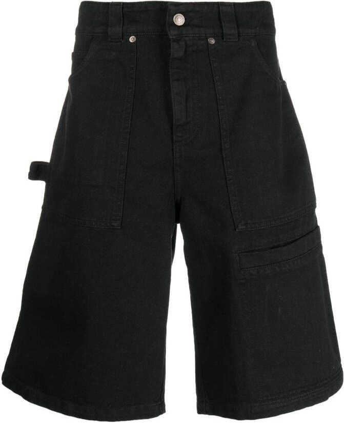 MSGM Denim shorts Zwart