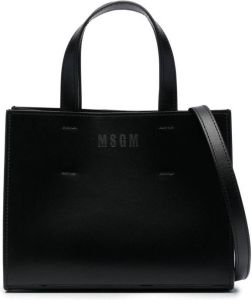 MSGM Shopper met logo-reliëf Zwart