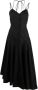 MSGM Geplooide jurk Zwart - Thumbnail 1