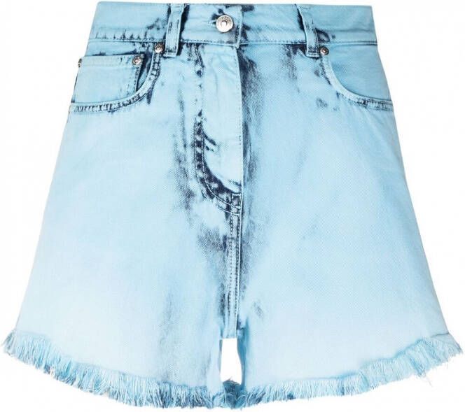 MSGM Gerafelde shorts Blauw