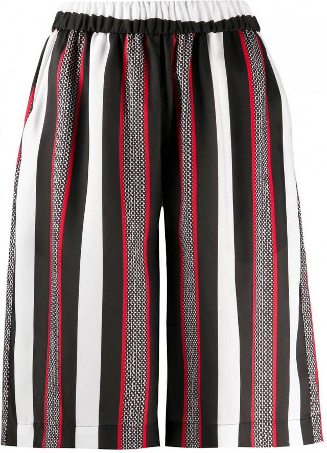 MSGM Gestreepte bermuda shorts Zwart