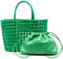 MSGM Geweven shopper Groen - Thumbnail 1