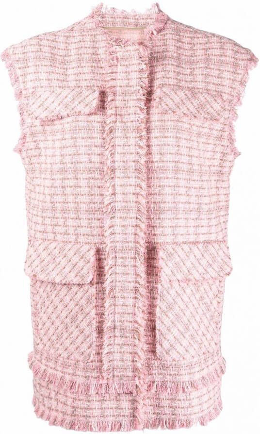 MSGM Gilet met franje Roze