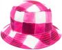 MSGM Vissershoed met gingham ruit Roze - Thumbnail 1