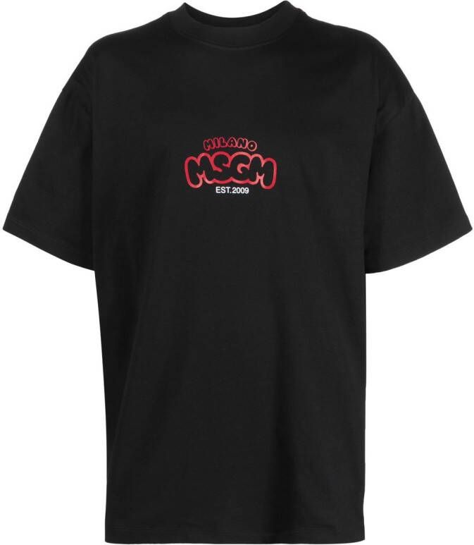 MSGM T-shirt met print Zwart
